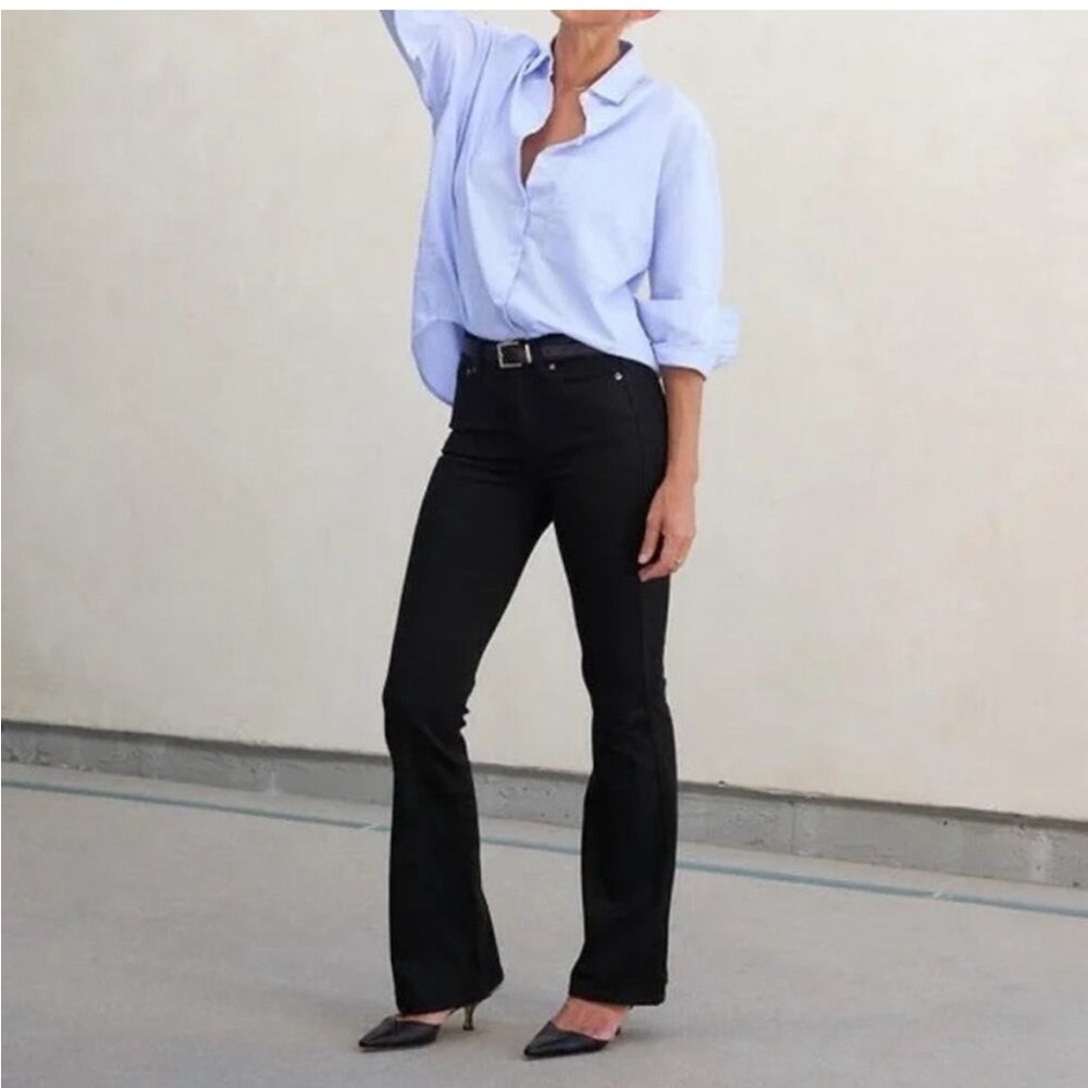 COPY - *NEW AYR The Really Really High Rise Flare Jeans in Mic Drop Black- Sz 33
